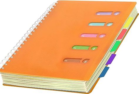 Perfect Spiral Notebook for all subjects. This notebook has 240 Pages and 5 colored plastic dividers. Comes in 4 Different colors. Waterproof Plastic Hardcover. #ad #notebook #writing #school #college #journaling #paper 5 Subject Notebook, Journaling Paper, Notebook Writing, Writing School, Stationary Items, Blue Office, Office Games, Notebook Organization, Naruto Uzumaki Art