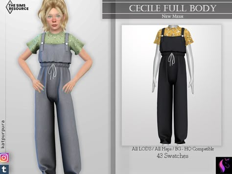 The Sims Resource - Cecile Full Body Sims 4child Cc, Sims 4 Cc Childs Clothes, Sims Kids Cc Clothes, Sims Child Clothes, Sims4 Cc Child Clothes, Sims 4 Mods Clothes Kids, The Sims Resource Sims 4 Clothing, Ts4 Kids Cc Clothes, Sims 4 Cc Clothes Children