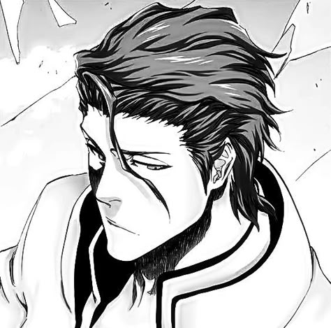 Aizen Sosuke Sketch, Aizen Sosuke Black And White, Aizen Sosuke Drawing, Sosuke Aizen Manga, Aizen Manga Icon, Aizen Manga Pfp, Aizen Sketch, Aizen Manga Panel, Aizen Sosuke Manga