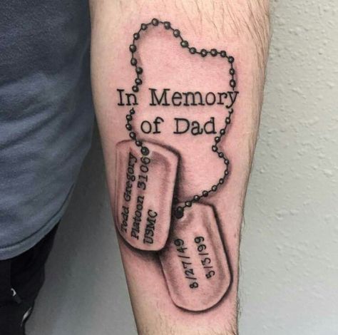 Sean Dog Tag Tattoo, Dog Tags Tattoo, Tag Tattoo, Mama Tattoo, Meaning Quotes, Patriotic Tattoos, Dad Tattoo, Army Tattoos