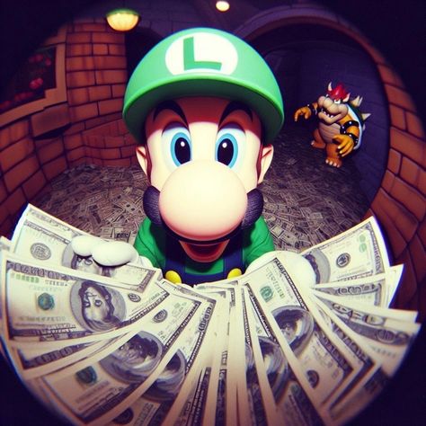 Old Mario, Snoopy Music, Money Spread, Mario Funny, Tiktok Pfp, Mario E Luigi, Swag Pics, Retro Gaming Art, 2013 Swag Era