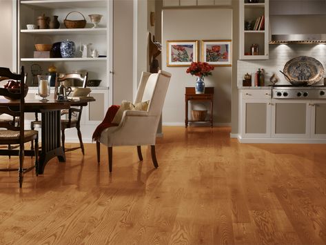 Solid Hardwood - Dundee CB5216 | Bruce Saddle Oak Hardwood Floor, Bruce Hardwood Floors, Wood Flooring Options, Diy Wood Floors, Solid Hardwood Flooring, Oak Hardwood Flooring, Oak Planks, Flooring Projects, Solid Wood Flooring