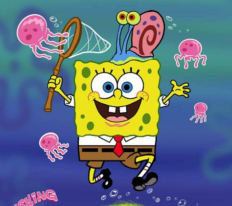 Spongebob Jellyfish, Spongebob Background, Spongebob Pics, Stephen Hillenburg, Spongebob Drawings, Spongebob Painting, Cat Dark, Spongebob Party, Spongebob Wallpaper