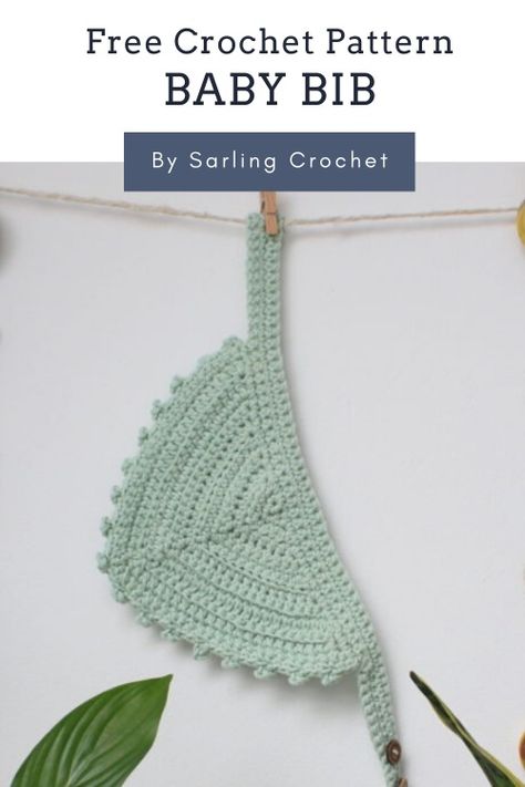 Free Crochet Patterns | Free Crochet Pattern Baby Bib • Free Crochet Patterns Crochet Drool Bib Free Pattern, Free Crochet Bib Patterns, Baby Bib Crochet Pattern Free, Crochet For Babies Free Patterns, Crochet Bibs Free Pattern, Baby Bibs Patterns Free, Crochet Baby Bibs, Crochet Bib, Crochet Patterns Free