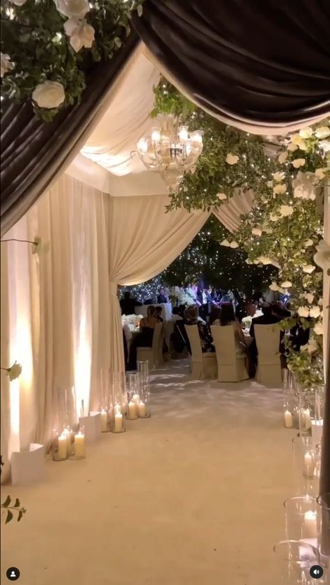 white, candles, green Tent Decor Wedding, Entrance Decor Wedding, Wedding Tent Decor, Forest Wedding Reception, Entrance Wedding, The Wedding Bliss, Tent Decor, Enchanting Forest, Wedding Entrance Decor