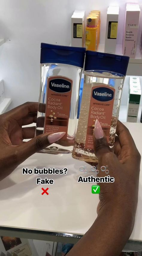 Learn how to identify authentic Vaseline Cocoa Radiant Body Oil with this simple bubble test guide. This step-by-step method will help you spot fake products and ensure you're getting the real deal for your skincare routine. Perfect for beauty enthusiasts who want to make informed purchases and maintain healthy, glowing skin. Dive into this guide and become a savvy shopper today. Cocoa Radiant Body Oil, Vaseline Cocoa Radiant, Vaseline Cocoa, Skin Lightening Diy, Skin Care Basics, Natural Face Skin Care, Diy Skin Care Routine, How To Grow Natural Hair, Good Skin Tips