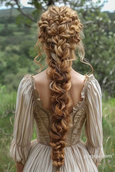 Fae Warlock, Fantasy Braids, Fantasy Royalty, Jewellery Nails, Victorian Child, Κούρεμα Bob, Hair References, Medieval Hairstyles, Fancy Braids