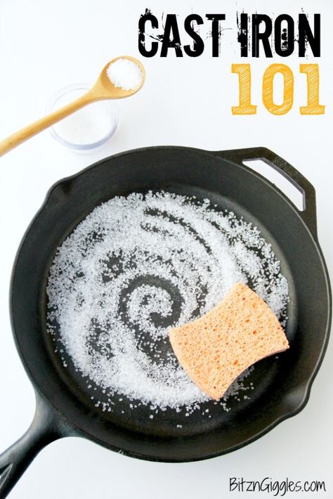 Cast Iron 101 Cast Iron Skillet Cooking, Cast Iron Care, Cast Iron Cleaning, Iron Skillet Recipes, Skillet Cooking, Dutch Oven Cooking, Cast Iron Skillet Recipes, Cast Iron Recipes, Crazy Quilting