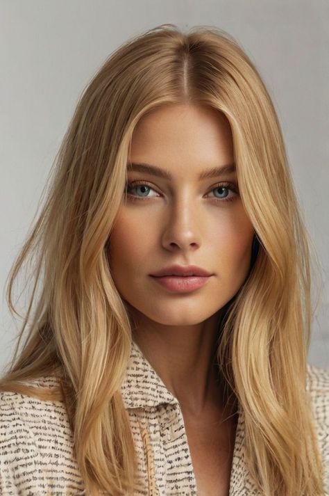 Long golden blonde hairstyles, color ideas Long Hair Waves, Blonde Hair Ideas, Wavy Hairstyles Tutorial, Golden Blonde Hair, Red Hair Woman, Gold Blonde, Spring Hair Color, Strawberry Blonde Hair, Winter Hair Color