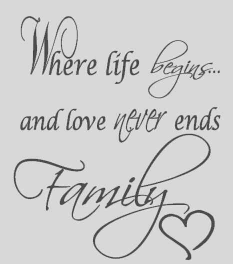 Where LIFE begins and love NEVER ends FAMILY♥ Vinyl Wall Quotes, Love My Family, Family Signs, Family Quotes, Wall Quotes, Family Love, Great Quotes, Favorite Quotes, Wise Words