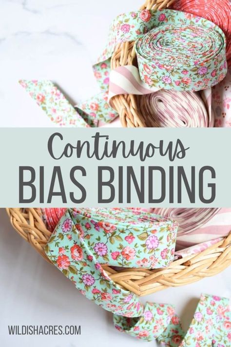 How to Make Continuous Bias Binding for a Quilt - Wildish Acres Binding For Quilts, Continuous Bias Binding, Homestead Diy, Right Triangle, Square Roots, The Fold Line, Quilt Binding, Bias Binding, Straight Edges