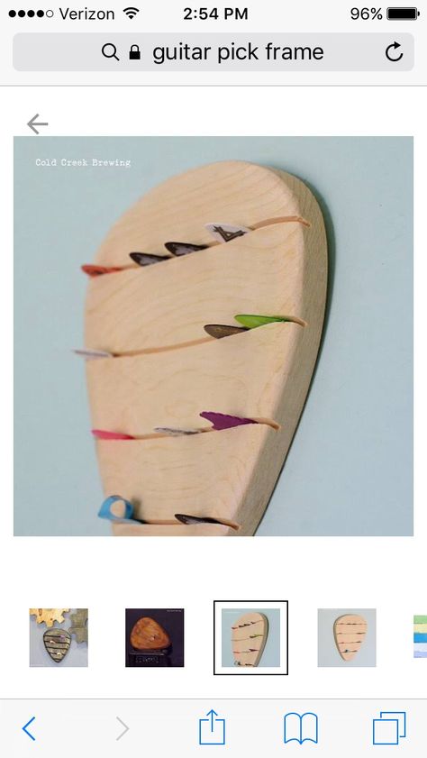 Guitar pick holder Guitar Pick Organization, Guitar Holder Diy, Pick Holder Diy Guitar, Guitar Pick Holder Diy, Guitar Storage Ideas, Diy Guitar Pick, Guitar Room Decor, Guitar Picks Diy, Guitar Pick Storage