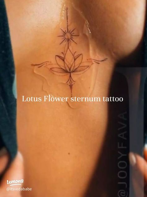 The lotus flower is such a powerful meaning. This placement I feel is so feminine too !! #healthylifestyle2024 #Lemon8Diary #tatto Lotus Tattoo Placement, Lotus Flower Tattoo Ribs, Lotus Sternum Tattoo, Lotus Flower Tattoo Between Breast, Sternum Lotus Flower Tattoo, Lotus Back Tattoo, Lotus Flower Sternum Tattoo, Feminine Sternum Tattoo, Lotus Flower Tattoo Under Breast