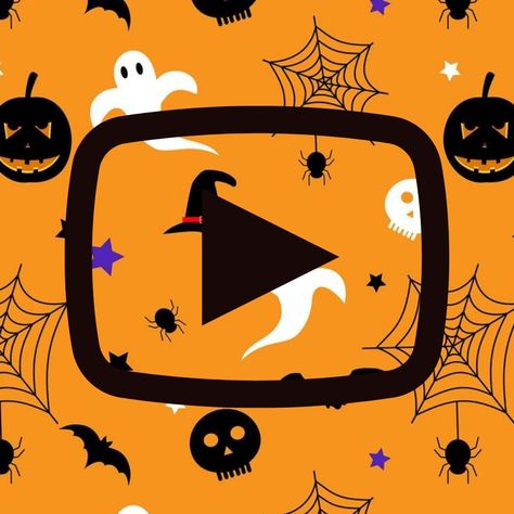 Icon Halloween, Fall Icons, Youtube Aesthetic, Halloween Icon, Youtube Halloween, Halloween Wallpaper Iphone Backgrounds, Halloween 3d, Screen Icon, Halloween Wallpaper Iphone