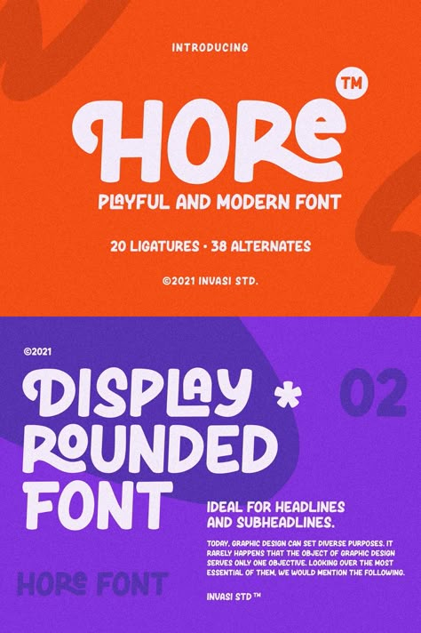 Introducing Hore Font, our new and fun font collection. It combines modern, playful, and formal together. It contains so many alternates and ligatures that you can use it for more fun on your projects. The post Hore – Playful Font appeared first on Siteoutsite. Font For Portfolio, Fun Font Combinations, Playful Font Pairings, Fun Logo Fonts, Playful Fonts Free, Two Font Logo, Fun Fonts Free, Fun Free Fonts, Typography Combinations