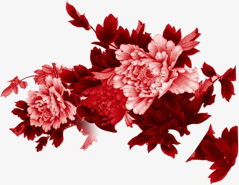 Frou Frou, Red Background, Red Flowers, Abstract Artwork, Plants, Flowers, Red, Art, Nature