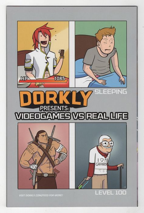 Dorkly Presents Videogames vs Real Life Comic Book Ad Dorkly Comics, Secret Identity, Being Watched, Cartoon Video Games, Life Comics, Barbara Gordon, Gamer Humor, Geek Humor, Final Fantasy Xv