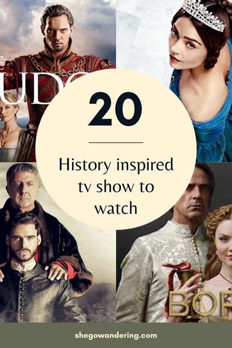 If you love history, queens, kings, drama, wars, arts and culture. If you're looking for tv shows to watch on those nights you don't want to get out from the house, these 20 history inspired tv shows will keep you entertained, and a a lot of education and inspiration is also awaiting! Enjoy!  The Ultimate 20 History Inspired tv Show - List of 2020 - ShegoWandering Historical Series To Watch, From Tv Show, Best Tv Shows To Watch, Show Recommendations, Historical Tv Series, 1980s Tv Shows, Tv Shows To Watch, Oz Movie, Shows To Watch