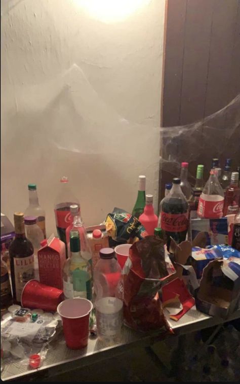 Party Aesthetic Friends, Red Cup Party, Party Tips And Tricks, House Party Aesthetic, Messy Party, Halloween Alcohol, House Party Outfit, Halloween Outfit Ideas, Grunge Party