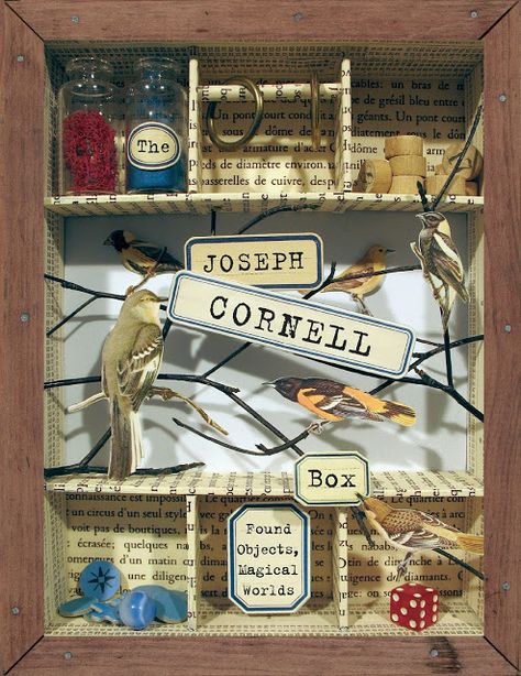 Inspiring Artists Joseph Cornell Boxes, Cornell Box, Box Assemblage, Joseph Cornell, Found Objects, A Level Art, Assemblage Art, Shadow Boxes, Memory Box