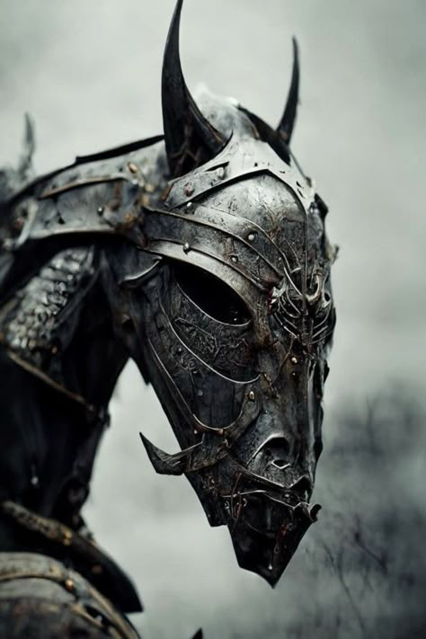 Demon Horse, Maroon Aesthetic, Medieval Horse, Knight On Horse, Knight Tattoo, Bloodborne Art, Black Armor, Art Assignments, Horse Armor