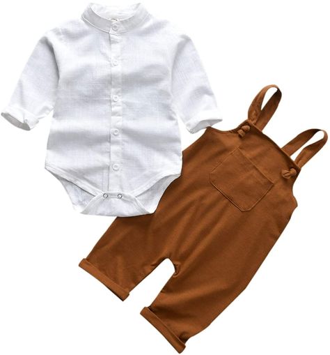 Baby Boy Overalls Outfit, Baby Bear Outfit, Baby Boy Suspenders, Boho Baby Boy, Boy Overalls, Baby Boy Overalls, Baby Suspenders, Brown Suspenders