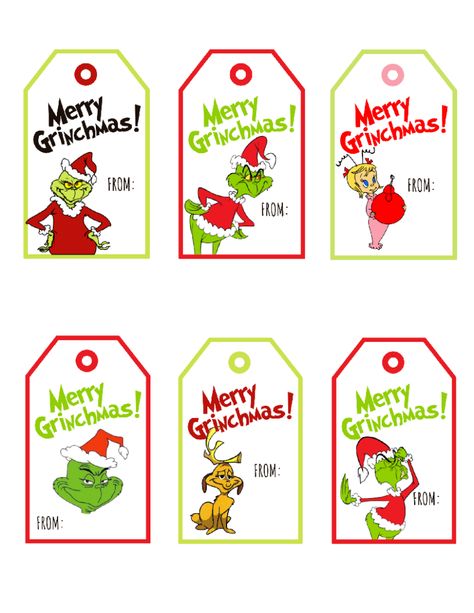 Free Printable Grinch Christmas Gift Tags | Baking You Happier Free Printable Grinch, Immagini Grinch, Free Christmas Tags, Free Christmas Tags Printable, Christmas Gift Tags Free, Grinch Crafts, Grinch Decorations, Grinch Christmas Party, Whoville Christmas