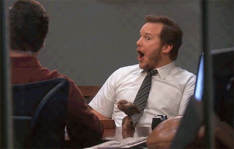 Happy surprise GIFs - Get the best GIF ... Andy Dwyer, Very Important Person, Parks And Rec, Parks N Rec, Top Memes, Chris Pratt, Star Lord, Reaction Gifs, Parks And Recreation