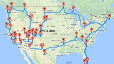 Road Trip Genius Calculates the Shortest Route Through 47 National Parks | Mental Floss Scamp Camper, Road Trip Map, Rv Road Trip, Road Trip Routes, National Parks Map, National Park Road Trip, Us Road Trip, American Road Trip, Going Places