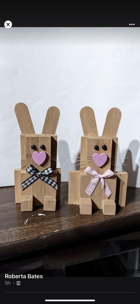 Jenga Easter Crafts, Easter Jenga Block Crafts, Jenga Block Crafts, Jenga Blocks, Crafts Easter, Tile Crafts, Spring Easter Crafts, Block Craft, Wood Crafts Diy