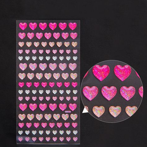 Glitter Magic Crystal Love Star Sticker 3D Shiny Gem Three Dimensional Sticker Phone Notebook Diary DIY Gift Decoration For Girl|Stickers| - AliExpress Diamond Face Makeup, Polco Deco, Eyes Sticker, Studying Aesthetic, Laptop Decoration, Magic Crystal, Diary Diy, Crystal Stickers, Rhinestone Sticker