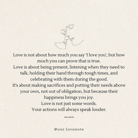 Love isn’t just a feeling; it’s a commitment. It’s a choice you make every day to show up, to sacrifice, and to support the person you love. It’s about proving your love through actions, not just words. It’s about putting their needs before your own, even when it’s hard. It’s about being there for them, no matter what. Love isn’t about grand gestures; it’s the small, everyday acts that show you care. It’s about being consistent, reliable, and steadfast in your commitment to that one person.... Prove You Love Me Quotes, Being Consistent, Ladybug Movie, Up Quotes, That One Person, Love Me Quotes, How To Show Love, Tough Times, Say I Love You