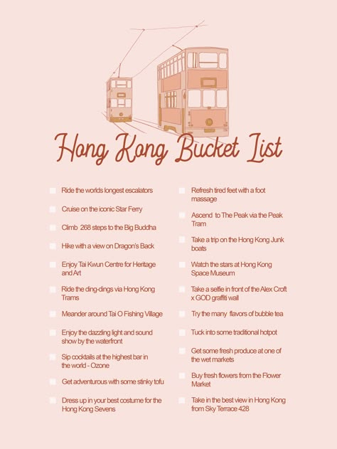 A bucket list for those travelling to or living in the vibrant city of Hong Kong Hong Kong Aesthetic Outfit, Hongkong Outfit Travel February, Outfits For Hongkong Trip, Hongkong Outfit Travel November, Things To Do In Hong Kong, Hong Kong Outfit Ideas, Hongkong Outfit Ideas, Hongkong Outfit Travel April, What To Pack For Hong Kong