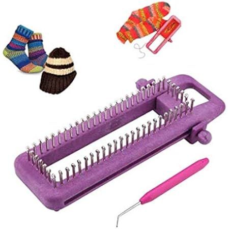 Amazon.com: Authentic Knitting Board Sock Loom Original, Fine Gauge Wood Loom Knitting Sock Patterns, Circular Loom Knitting, Sock Loom, Hat Diy, Weaving Tools, Handmade Socks, Diy Socks, Diy Weaving, Knitting Tools