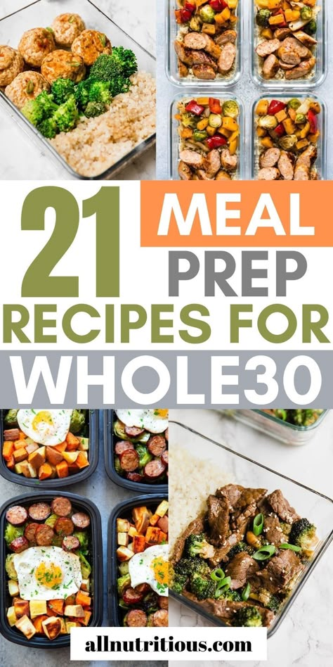 Simple Whole 30 Meal Prep, Easy Paleo Meal Prep For The Week, Whole Thirty Lunch Ideas, January Whole30 Meal Plan, Easy Whole 30 Meal Prep Lunches, Whole 30 Bulk Meals, 5 Ingredient Whole 30 Recipes, Easy Whole Food Meal Prep, Paleo Food Prep For The Week