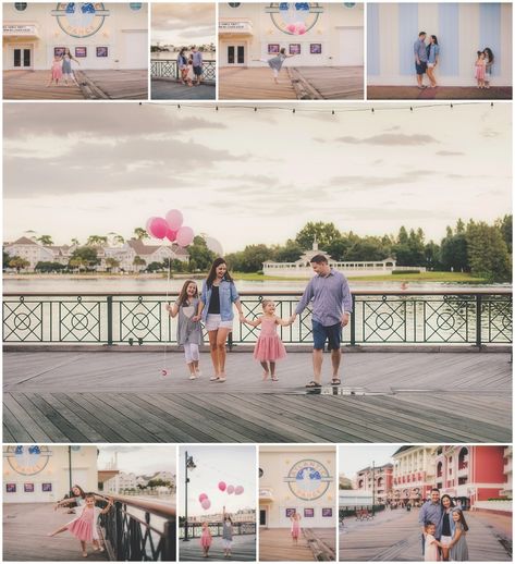 Disney Boardwalk Photography, Boardwalk Photos, Boardwalk Pictures, Disney Photoshoot, Extended Family Photos, Orlando Family, Disney Boardwalk, Disney Photo Ideas, Summer Family Photos