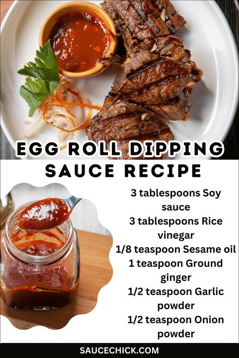 Egg Roll Dipping Sauce Recipe - Made At Home Egg Roll Dipping Sauce Recipes, Egg Roll Dipping Sauce, Dipping Sauce Recipes, Asian Appetizers, Dipping Sauces Recipes, Stir Fry Sauce, Asian Fusion, Savory Sauce, Egg Roll