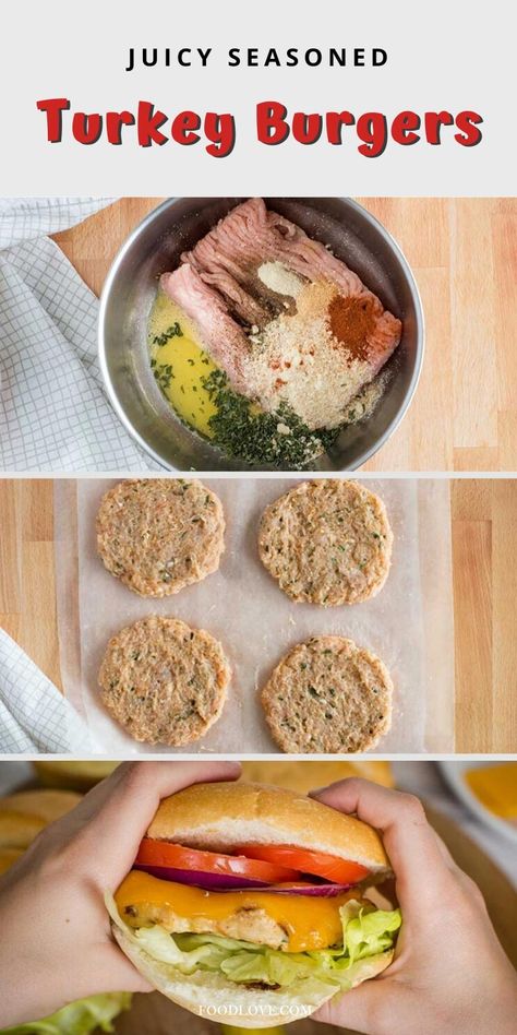 Turkey Burger Seasoning, Seasoning Turkey, Turkey Burger Recipes Healthy, Burger Recipes Seasoning, Seasoned Turkey, Turkey Burger Recipe, Dinner Rotation, Burger Seasoning, Turkey Burger Recipes