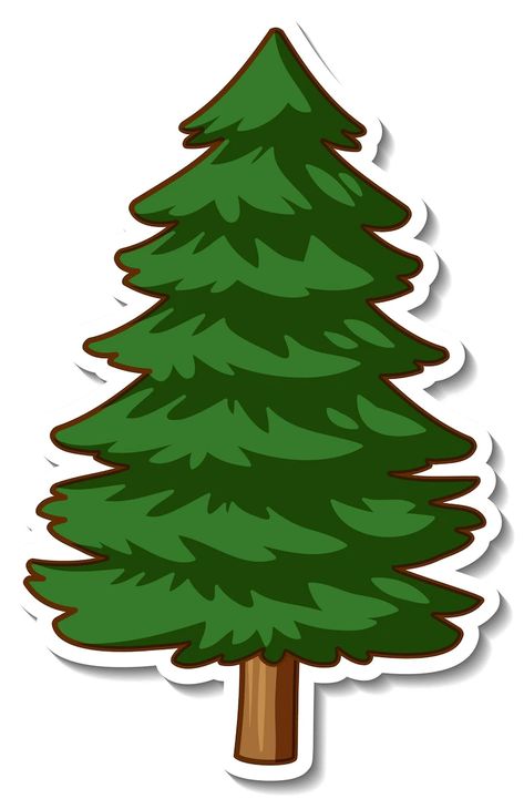 Pine Tree Drawing, Christmas Tree Printable, Photo Cake Topper, Christmas Tree Drawing, Cartoon Christmas Tree, Tree Textures, Birthday Cake Topper Printable, Christmas Tree Art, Christmas Math