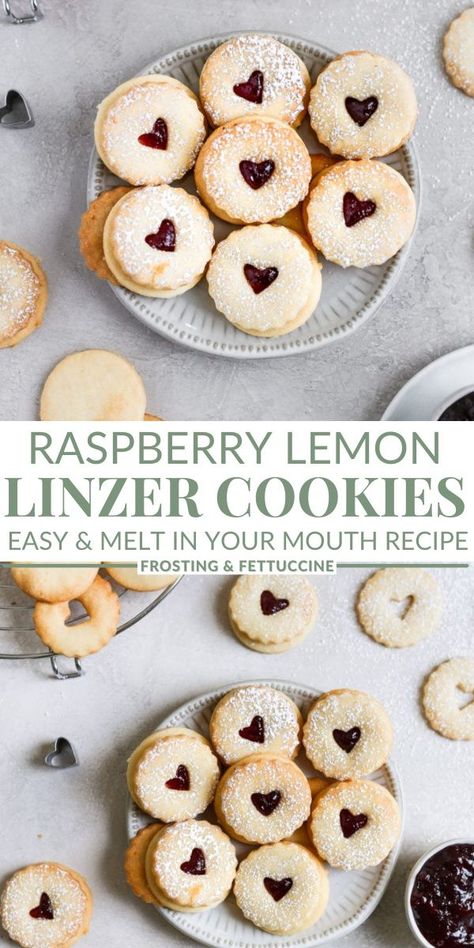 Best Linzer Cookies Recipe, Lemon Linzer Cookies, Linder Cookies, Raspberry Linzer Cookies Recipe, Lemon Raspberry Cookies, Raspberry Linzer Cookies, Linzer Cookie, Linzer Cookies Recipe, Cookies Light