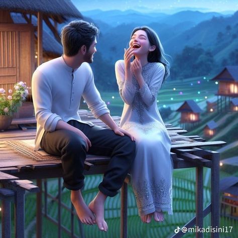 Couple Laughing Aesthetic, Candlelit Dinner At Home, Laughing Aesthetic, Romantic Recipes, Disney Comics, Couple Laughing, Mood For Love, Fantasy Couples, Candlelit Dinner