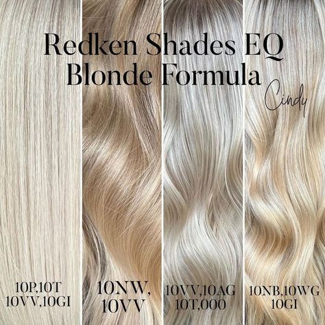 Buttery Blonde Redken Shades Eq Formula, Beige Blonde Color Formula, Gold Redken Formula, Butter Blonde Shades Eq Formula, Redken Eq Shades Formulas, Redken Blonde Formula Shades, Redken Shades Eq Formulas Blondes, Blonde Toners, Toning Formulas