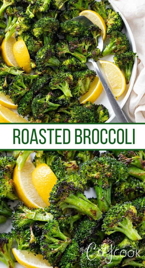 This Oven Roasted Broccoli is a healthy sheet pan recipe with optional additions such as Parmesan and garlic! Oven Roasted Broccoli, Easy Vegetable Side Dish, Broccoli Recipes Side Dish, Healthy Sheet Pan, Super Healthy Snacks, Roasted Broccoli Recipe, Cozy Cook, Easy Vegetable Side Dishes, Vegetable Side Dish