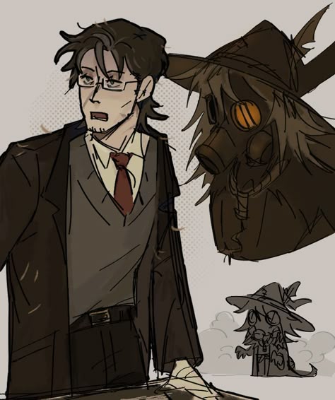 Masked Villain Oc, Dc Scarecrow Redesign, Creepy Oc Ideas, Villain Oc Ideas, Scarecrow Redesign, Villian Inspiration, Scarecrow Fanart, Characters In Suits, Scarecrow Oc