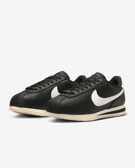 Nike Cortez 23 Premium Women's Shoes. Nike.com Nike Cortez Black, Japanese Holidays, Leather Shoes Woman, Nike Cortez, Shoes Nike, Air Force 1, Leather Shoes, Air Force, Women's Shoes