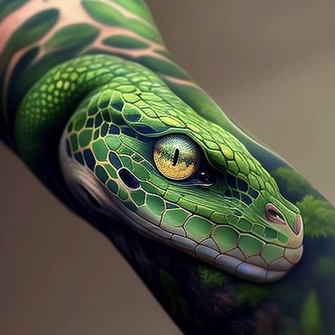 3d Snake Tattoo, Tattoo In Between Chest Woman, Python Tattoo, Team Tattoo, Hyper Realistic Tattoo, Trending Tattoos, 3d Tattoos, 3d Tattoo, Snake Tattoo