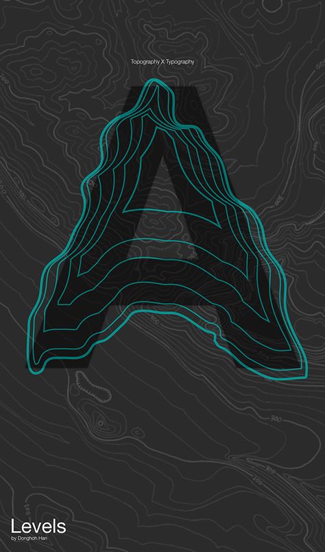 Levels: Topography X Typography on Behance Topographic Branding, Ss24 Activewear, Earthy Typography, Level Up Aesthetic, Graphic Design Color Trends, X Typography, Tree Graphic Design, Design Color Trends, Topography Map