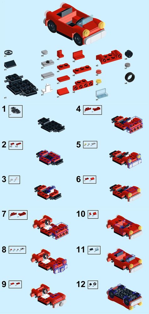 Lego Cars Instructions, Lego Plans, Minecraft Car, Lego Basic, Dnd Diy, Lego Racers, Big Lego, Lego Buildings, Lego Activities