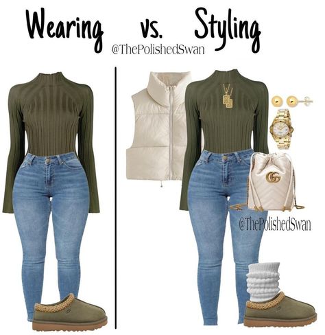 Cute Fall Shopping Outfit, Real Estate Outfits For Women Plus Size, All Black With Jean Jacket, Wedding Rehearsal Outfit Guest Casual, Plus Size Winter Concert Outfit, Fall Outfits For Thicker Women, Mountain Fall Outfits, Fall Inspo Outfits Black Women, Green Outfit Ideas Black Women