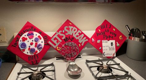 Mls Graduation Cap, Mlt Graduation Cap Ideas, Med Lab, Lab Week, College Graduation Cap Decoration, Graduation Crafts, Grad Caps, Cap Decoration, Lab Tech